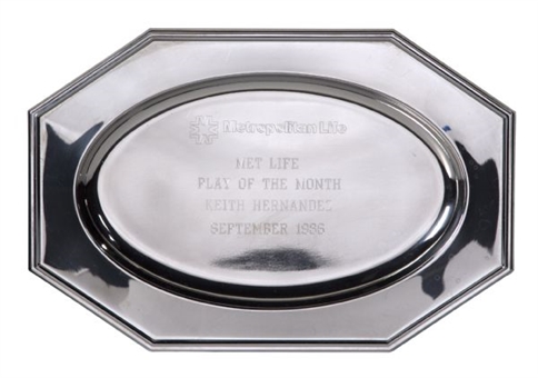 Keith Hernandez 1986 MetLife Play of the Month Award (Hernandez LOA)